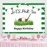 Lasst uns Partee Golf Glücklich Geburtstag Grün Hintergrund für Party